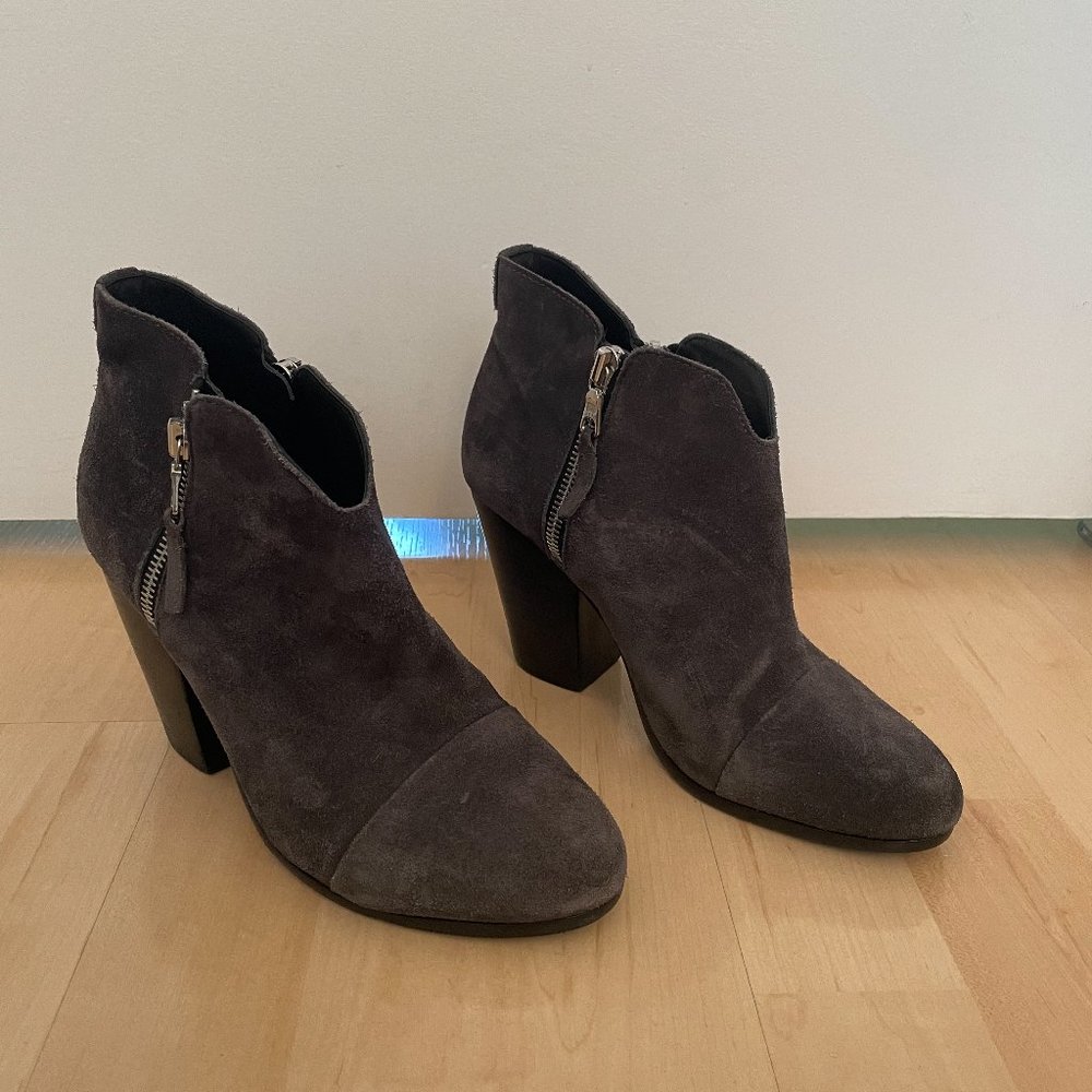 Rag & Bone Grey Suede Booties